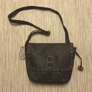 Born Genuine Leather Black Adjust Strap Bag